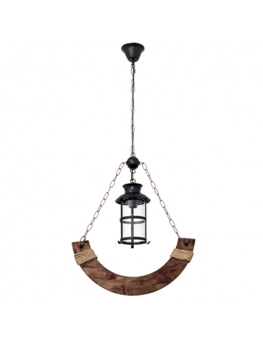 Colgante Rustico Cortijo 1xe27 Marron