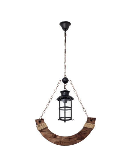 Colgante Rustico Cortijo 1xe27 Marron