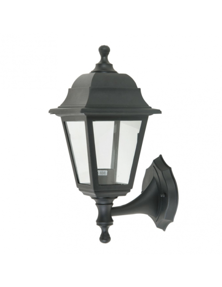 Aplique Exterior Albahaca 1xe27 Negro Ip44 Policarbonato 35x15x19,7 Cm