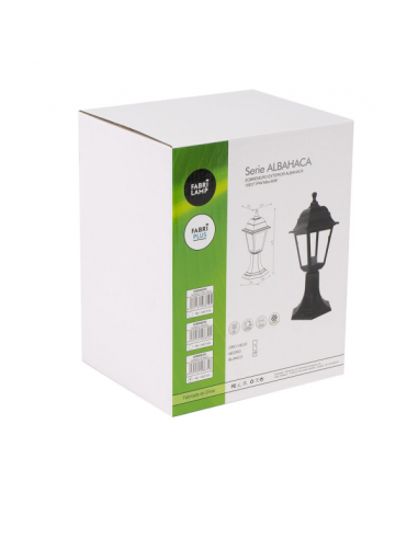 Sobremuro Exterior Albahaca 1xe27 Blanco Ip44 Policarbonato 41,5x16,5d