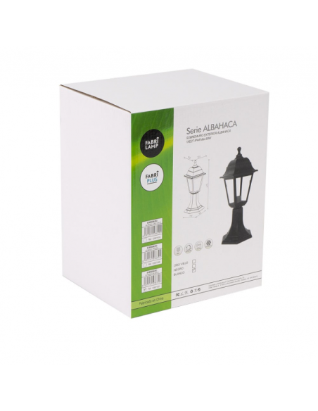 Sobremuro Exterior Albahaca 1xe27 Blanco Ip44 Policarbonato 41,5x16,5d
