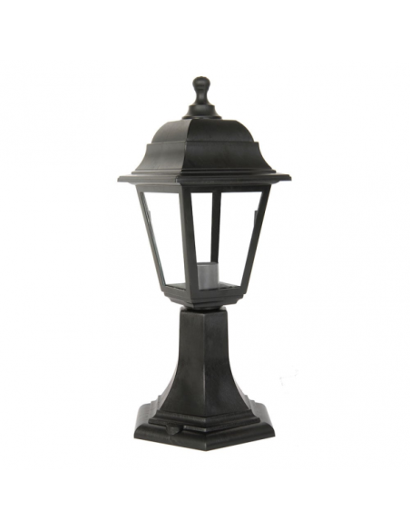 Sobremuro Exterior Albahaca 1xe27 Negro Ip44 Policarbonato 41,5x16,5d