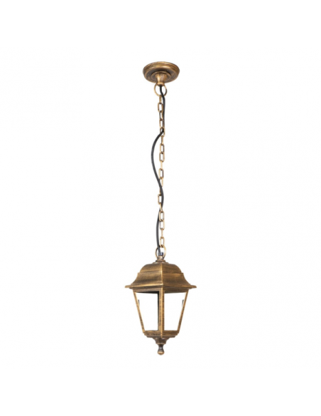 Colgante Exterior Albahaca 1xe27 Oro Viejo Ip44 Policarbonato Regx15x15 Cm