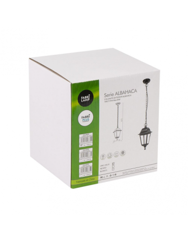 Colgante Exterior Albahaca 1xe27 Oro Viejo Ip44 Policarbonato Regx15x15 Cm