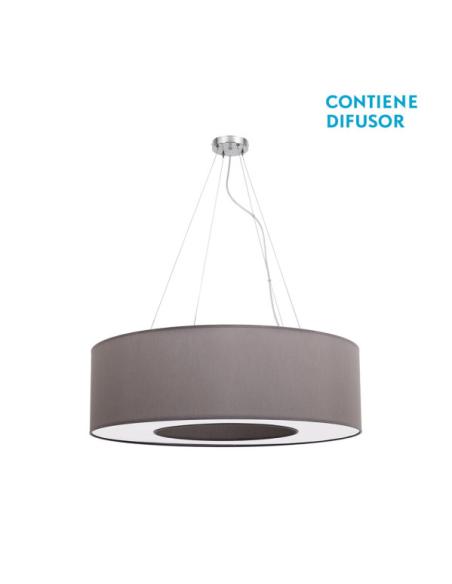 Colgante Mediano Haiti 4xe27 Cromo/Topo Regx65x65 Cm