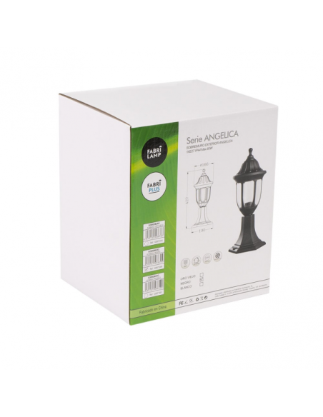 Sobremuro Exterior Angelica 1xe27 Blanco Ip44 Policarbonato  42,7x16,6d
