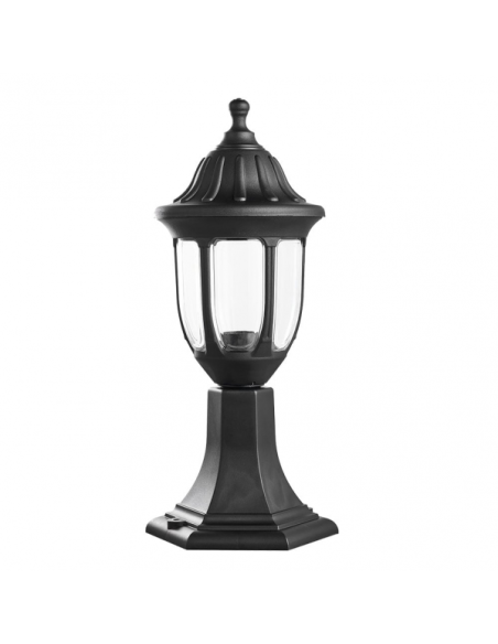Sobremuro Exterior Angelica 1xe27 Negro Ip44 Policarbonato  42,7x16,6d