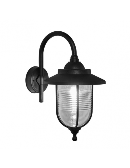 Aplique Exterior Canela 1xe27 Negro Ip44 Policarbonato 45,2x25,2x34,2 Cm