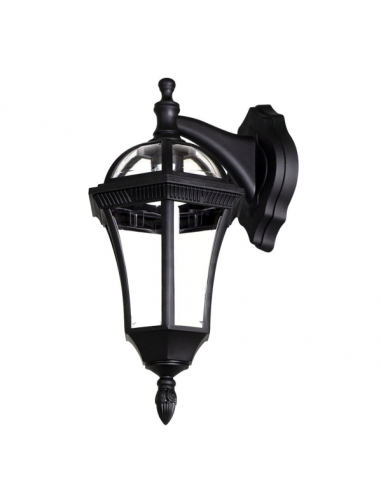 Aplique Exterior Comino 1xe27 Negro Ip44 Policarbonato 41,1x17x6x23,8 Cm