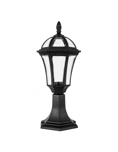 Sobremuro Exterior Comino 1xe27 Negro Ip44 Policarbonato 47,6x17,6x17,6 Cm