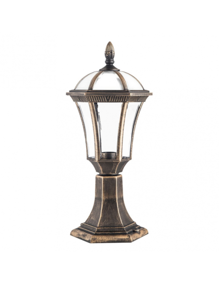 Sobremuro Exterior Comino 1xe27 Oro Viejo Ip44 Policarbonato 47,6x17,6x17,6 Cm