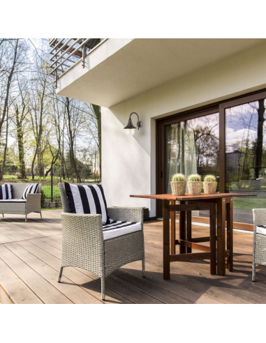 Aplique Exterior Hinojo 1xe27 Oro Viejo Ip44 Policarbonato 40,8x21,7x32,6 Cm