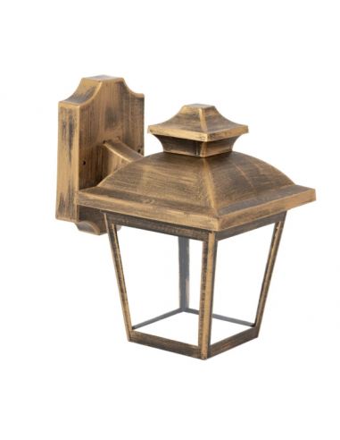 Aplique Exterior Maca 1xe27 Oro Viejo Ip44 Policarbonato 24,5x17x22,3 Cm