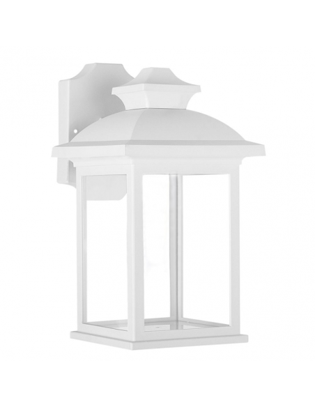 Aplique Exterior Alcandia 1xe27 Blanco Ip44policarbonato 31x17x22,3 Cm