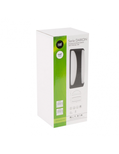 Aplique Exterior Daikon 1xe27 Negro Ip65 Policarbonato  13,2x32x13 Cm