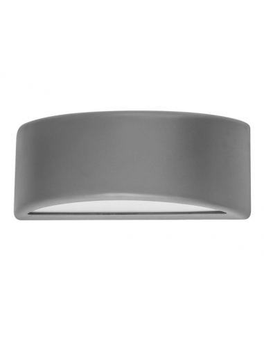 Aplique Exterior Kefir 1xe27 Gris Ip65 Policarbonato  13,2x32x13 Cm