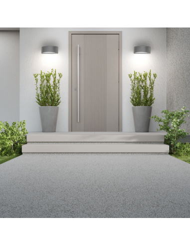 Aplique Exterior Kefir 1xe27 Gris Ip65 Policarbonato  13,2x32x13 Cm