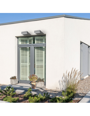 Aplique Exterior Masala 1xe27 Gris Ip65 Policarbonato  9x23x10,1 Cm
