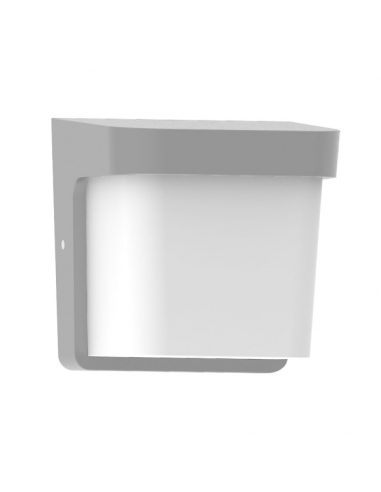 Aplique Exterior Agar 1xe27 Gris Ip65 Policarbonato  17x17x14 Cm