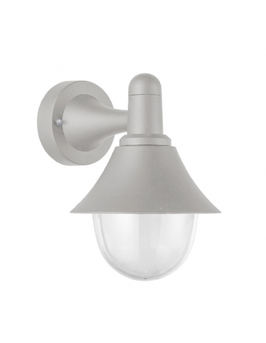 Aplique Exterior Mentol 1xe27 Gris Ip44 Policarbonato   25x18,1x23,2 Cm