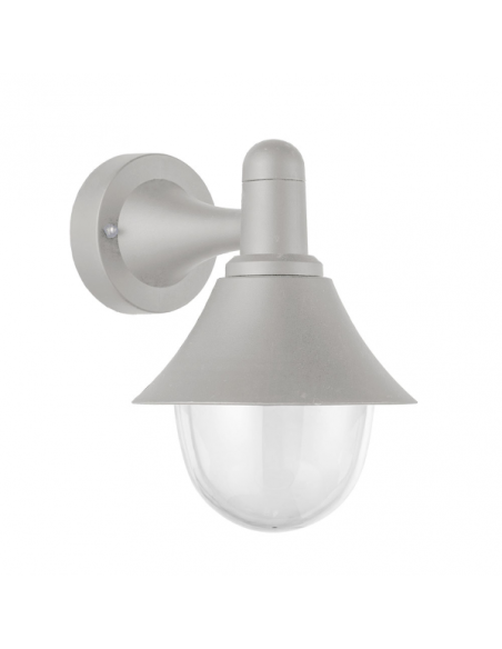 Aplique Exterior Mentol 1xe27 Gris Ip44 Policarbonato   25x18,1x23,2 Cm