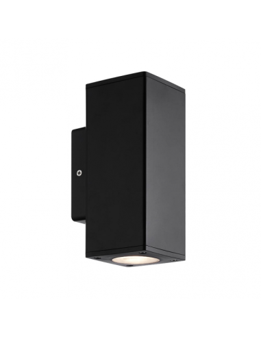 Aplique Exterior Yopol 2xgu10 Negro   Policarbonato  18,6x7,6x9,9 Cm  Ip54