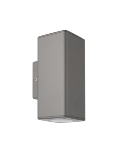 Aplique Exterior Yopol 2xgu10 Gris  Policarbonato  18,6x7,6x9,9 Cm  Ip54