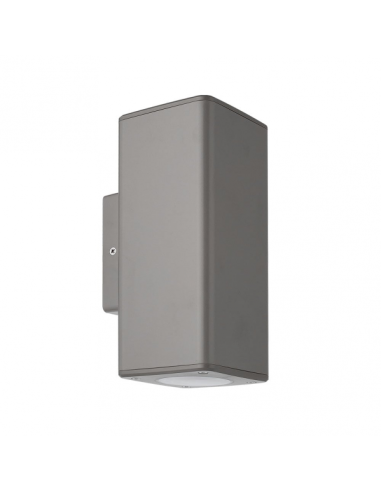 Aplique Exterior Yopol 2xgu10 Gris  Policarbonato  18,6x7,6x9,9 Cm  Ip54