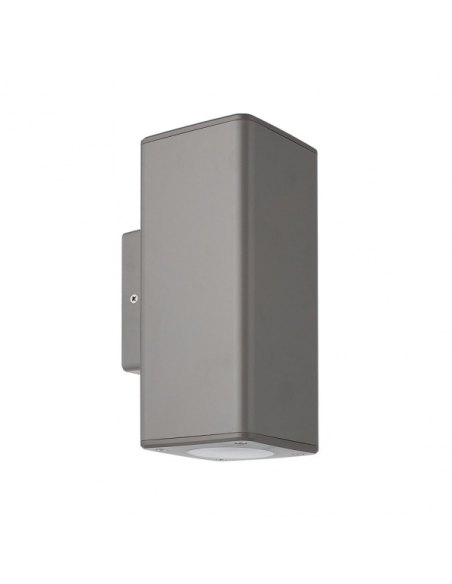Aplique Exterior Yopol 2xgu10 Gris  Policarbonato  18,6x7,6x9,9 Cm  Ip54