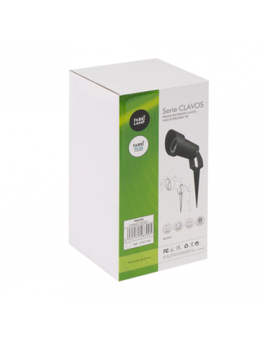 Pincho Exterior Clavos 1xgu10 Negro  22,8x8,6dpolicarbonato Ip65