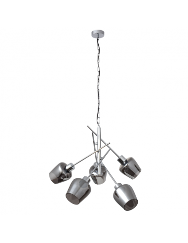 Lampara Soline 5xe27 Cromo Regx58x58 Cm