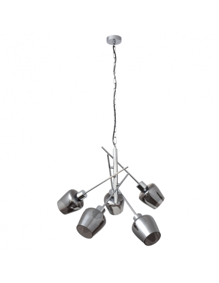 Lampara Soline 5xe27 Cromo Regx58x58 Cm