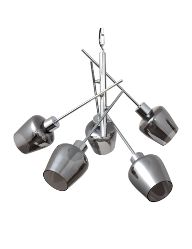 Lampara Soline 5xe27 Cromo Regx58x58 Cm