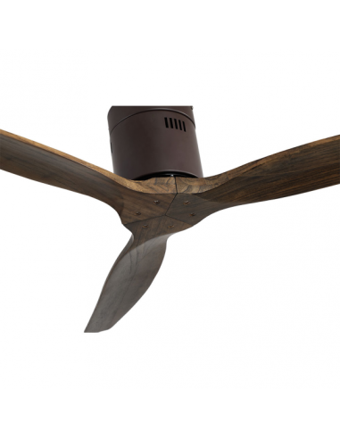 Ventilador Dc Aguilon Marron 3 Aspas Roble 5 Velocidades Sin Luz Remoto Y Temporiz.132d