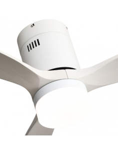 Ventil 18w Dc Aguilon Blanco 3 Aspas Blancas 5 Velocidades C/remoto Temporizador 34x132 D 2