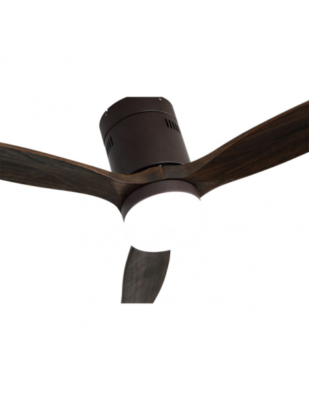 Ventil 18w Dc Aguilon Marron 3 Aspas Roble 5 Velocidades C/remoto Temporizador 34x132 D