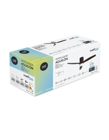 Ventil 18w Dc Aguilon Marron 3 Aspas Roble 5 Velocidades C/remoto Temporizador 34x132 D