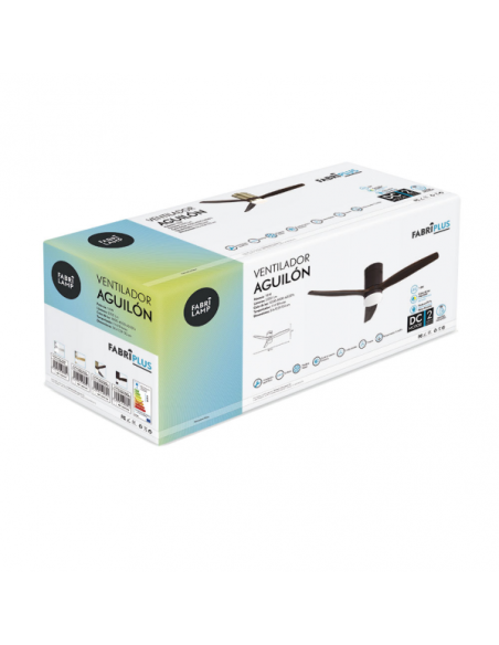 Ventil 18w Dc Aguilon Marron 3 Aspas Roble 5 Velocidades C/remoto Temporizador 34x132 D