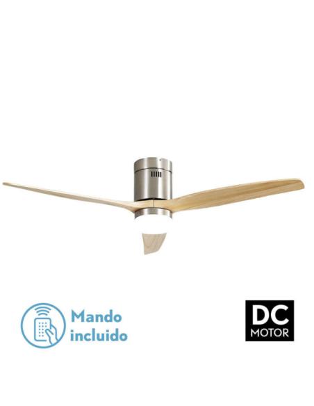 Ventil 18w Dc Aguilon Niquel 3 Aspas Haya 5 Velocidades C/remoto Temporizador 34x132 D