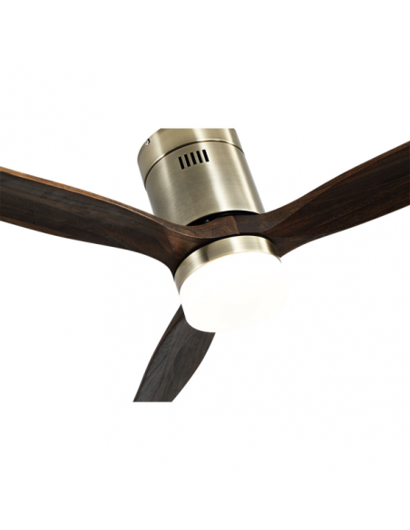 Ventil 18w Dc Aguilon Cuero 3 Aspas Roble 5 Velocidades C/remoto Temporizador 39x132 D