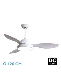 Ventilador Dc Hayate 48w 4080lm Blanco 3 Asp 39/54x120x120cm 3000-4000-6000k C/remoto, Memoria Y Temporizador