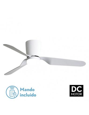 Ventilad 18w Dc Kochi Blanco 3 Aspas Blancas 5 Veloc. 3000k, 4000k, 6000k C/remoto Y Temporizador 132 D