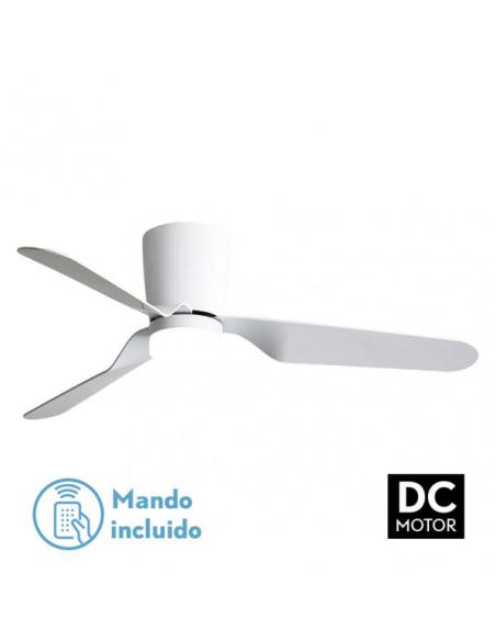 Ventilad 18w Dc Kochi Blanco 3 Aspas Blancas 5 Veloc. 3000k, 4000k, 6000k C/remoto Y Temporizador 132 D