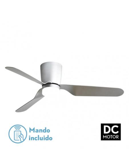 Ventilad 18w Dc Kochi Niquel 3 Aspas Plata 5 Veloc. 3000k, 4000k, 6000k C/remoto Y Temporizador 132 D