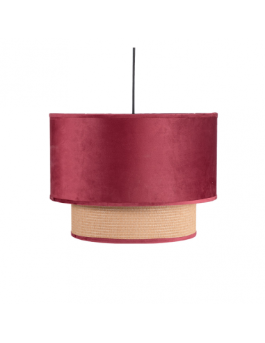 Colgante 2 Pantallas  Nerva 1xe27 Rojo Vino  Regx40x40 Cm