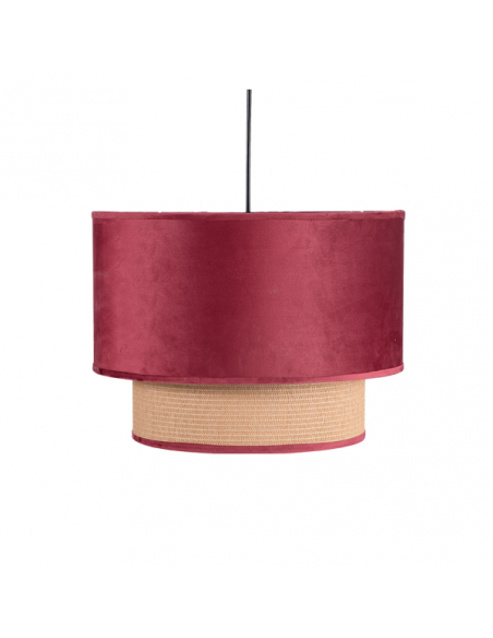 Colgante 2 Pantallas  Nerva 1xe27 Rojo Vino  Regx40x40 Cm