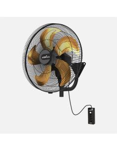 Ventilador Pared Velero 152w Negro/oro 3vel 5aspas 50d Remoto,alta Velocidad Fijo Y Rotatorio 65x50x60cm