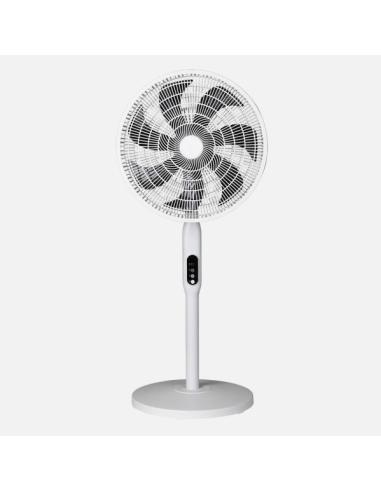 Ventilador Pie 3x1 Mixin Blanco 3vel 60w 7asp 45d Fijo/rotatorio Suelo/pared/sobremesa Regx45x45cm