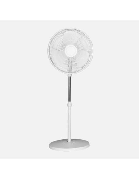 Ventilador De Pie Yamato Blanco 3vel 50w 3asp Fijo Y Rotatorio Regx41x41cm