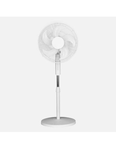 Ventilador De Pie Spirit Blanco 3vel 50w 5asp Fijo Y Rotatorio Regx43x43cm
